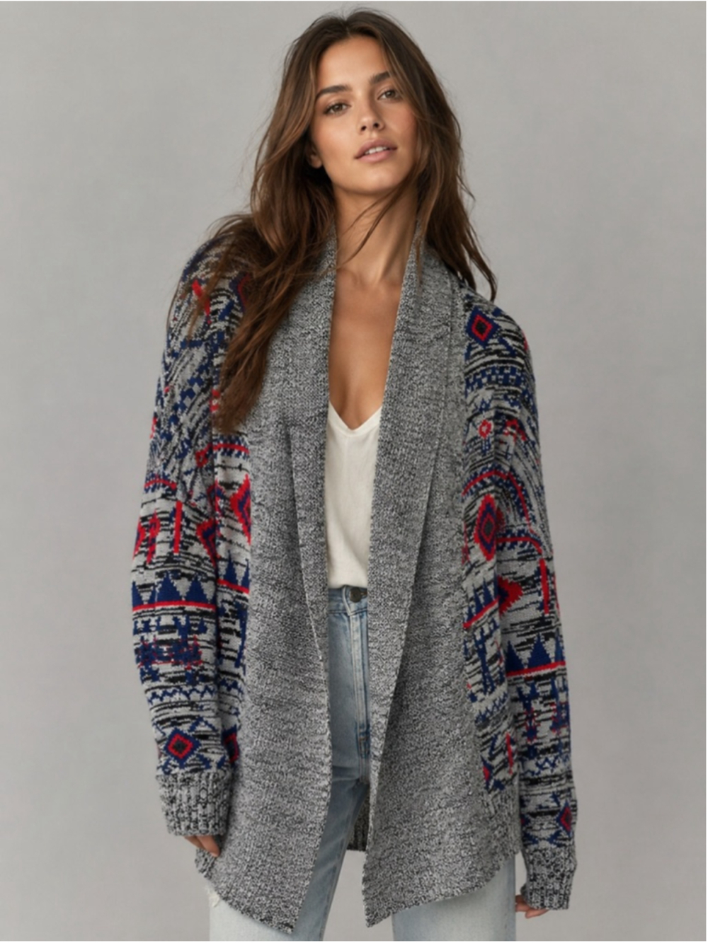 Roxy Tribal Waterfall Cardigan Southwestern S Indie‎ Americana Aztec Boho Rustic